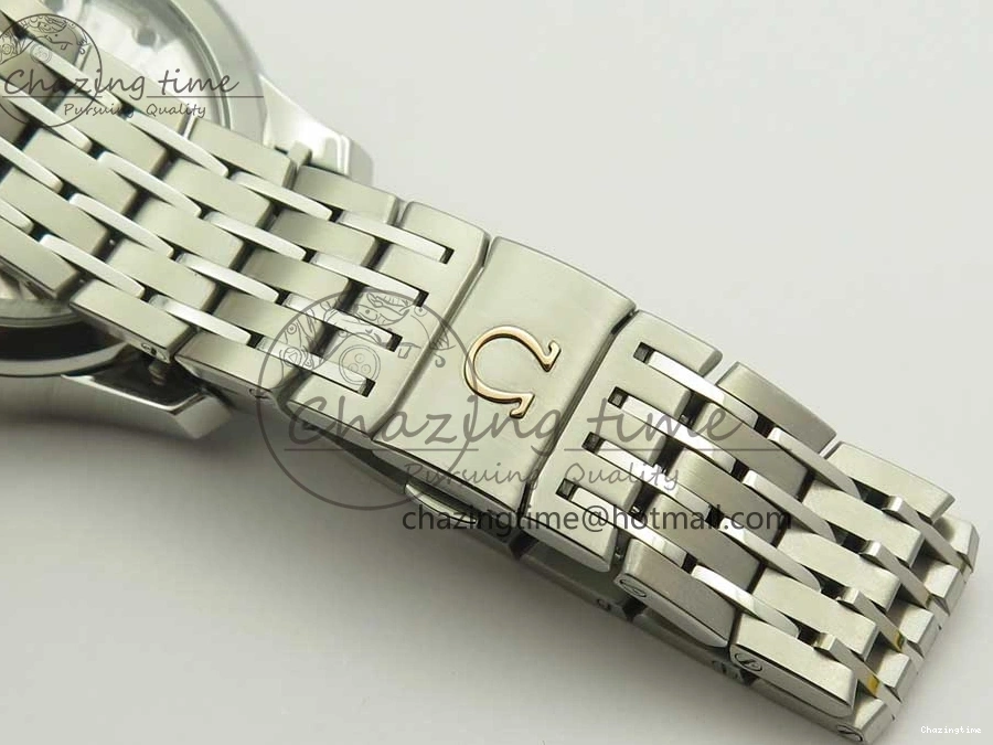 0315 De Ville Hour Vision 41mm SS VSF 1:1 Best Edition White Dial on SS Bracelet A8500 Super Clone Casual 7946